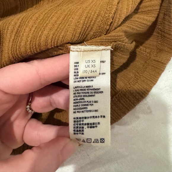 Free People Mustard Long Sleeve Blouse - Picture 9 of 12